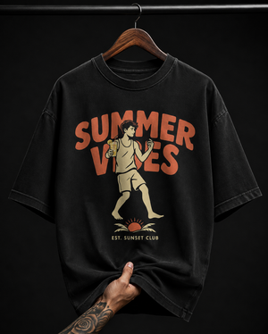Summer Vibes Sunset Club graphic T-shirt