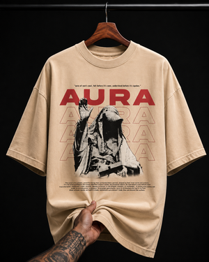 Aura Hooded Figure graphic T-shirt