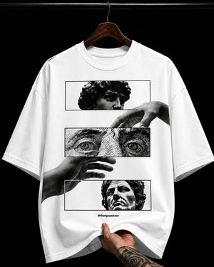 Cinematic Classical Frames and Hands graphic T-shirt