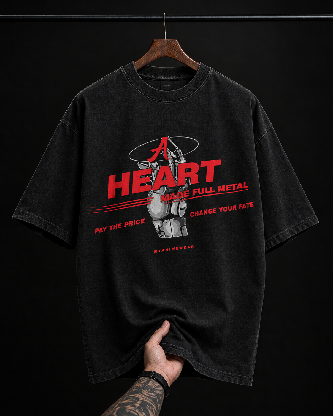 Full Metal Heart Oversized Graphic Tee