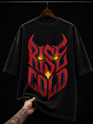 Rise Cold Spiked Typography graphic T-shirt