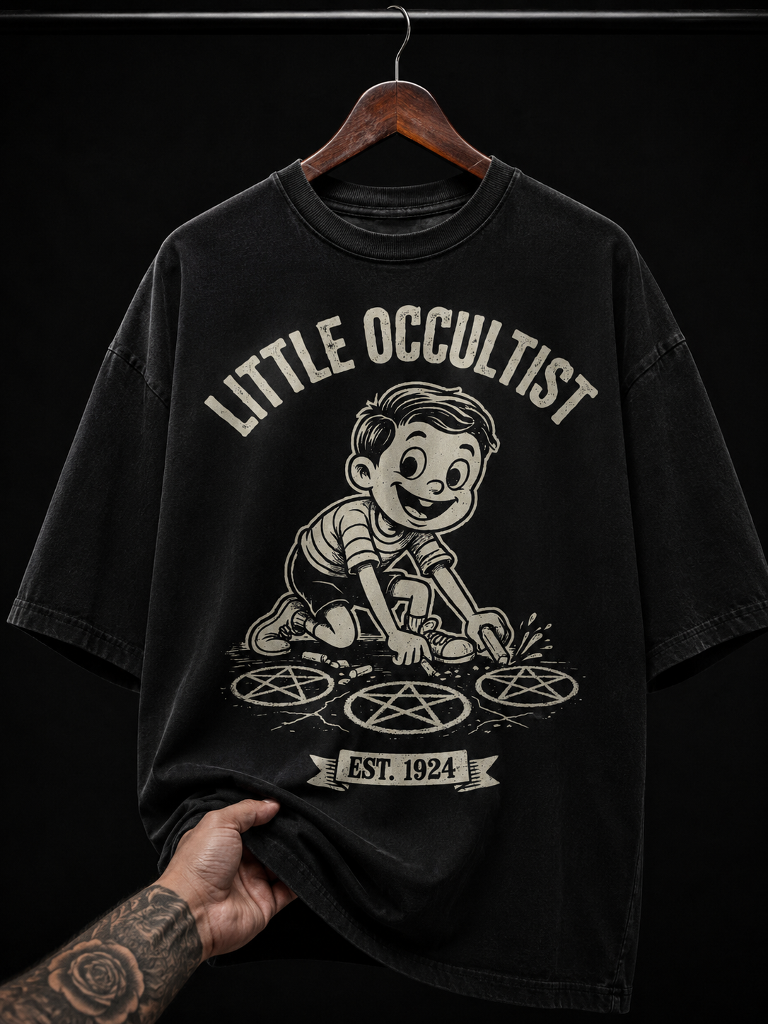 Little Occultist Vintage Cartoon graphic T-shirt