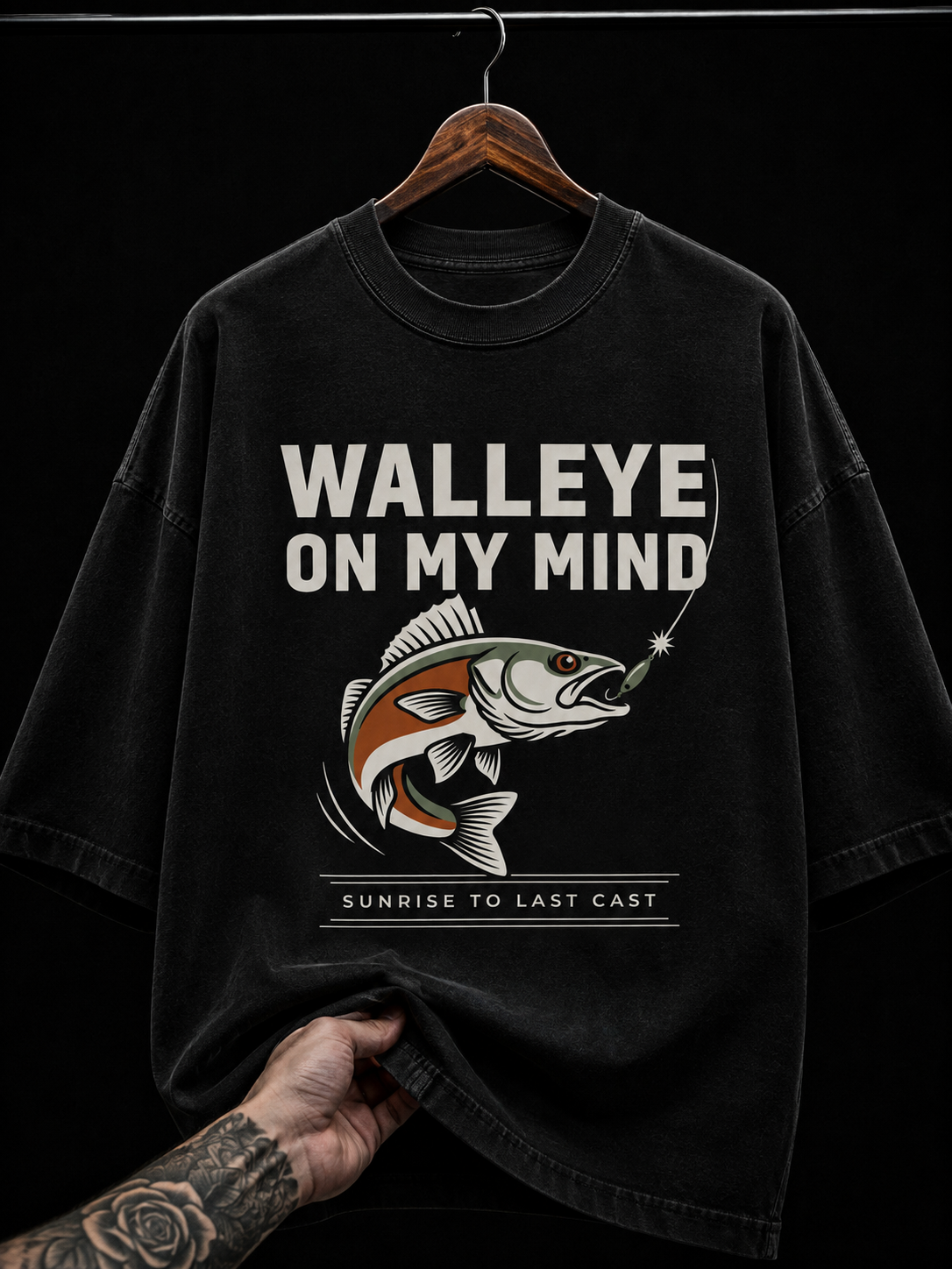 Walleye On My Mind Fishing graphic T-shirt