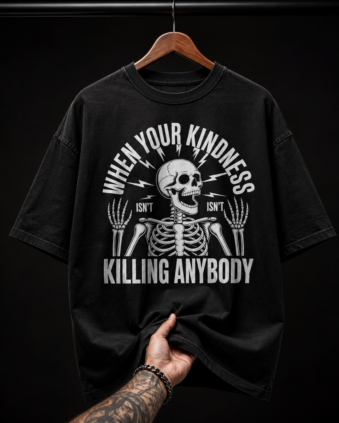 Kindness Skeleton graphic T-shirt