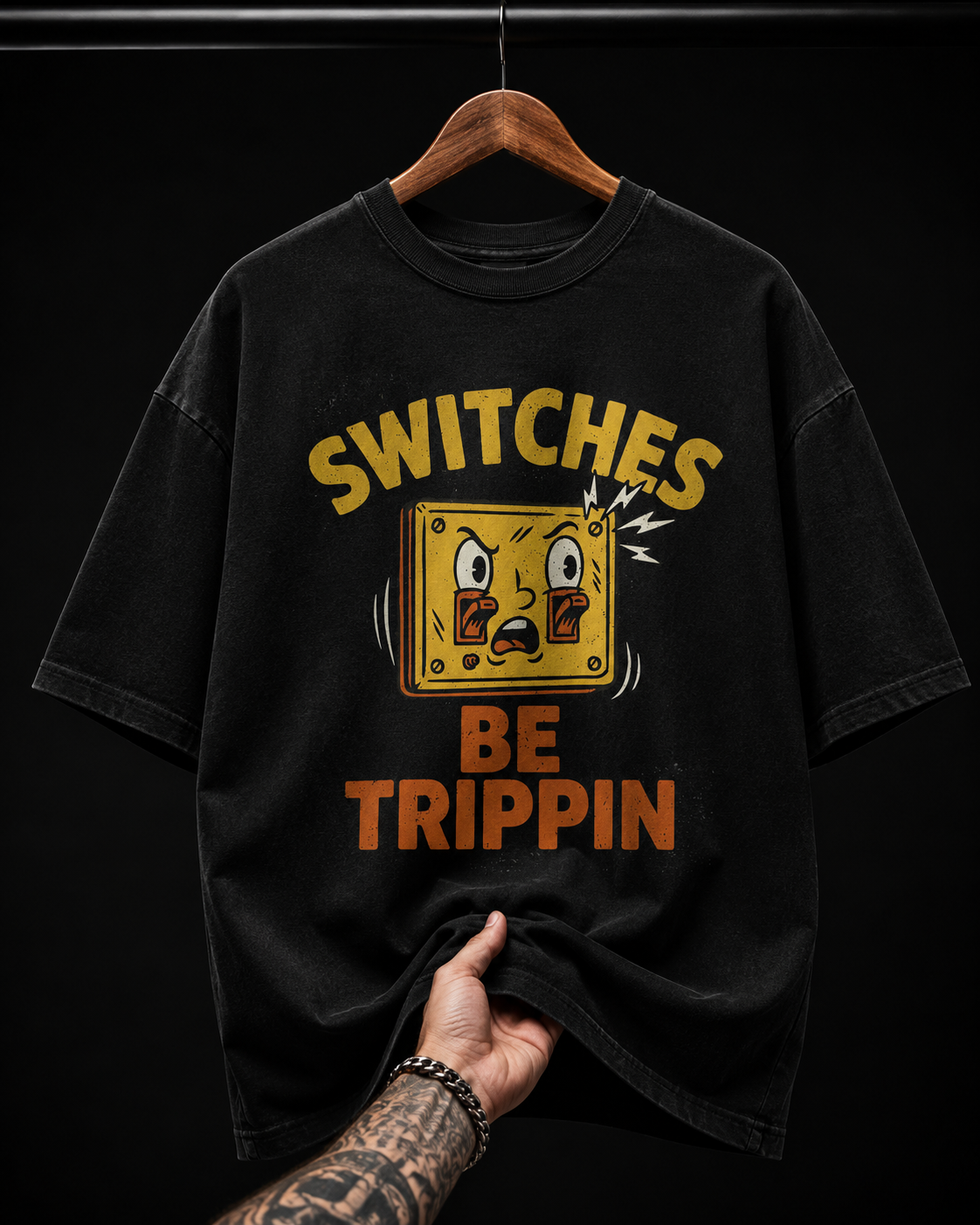 Switches Be Trippin Retro Cartoon graphic T-shirt