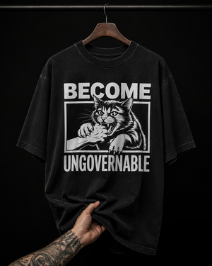 Become Ungovernable Cat graphic T-shirt