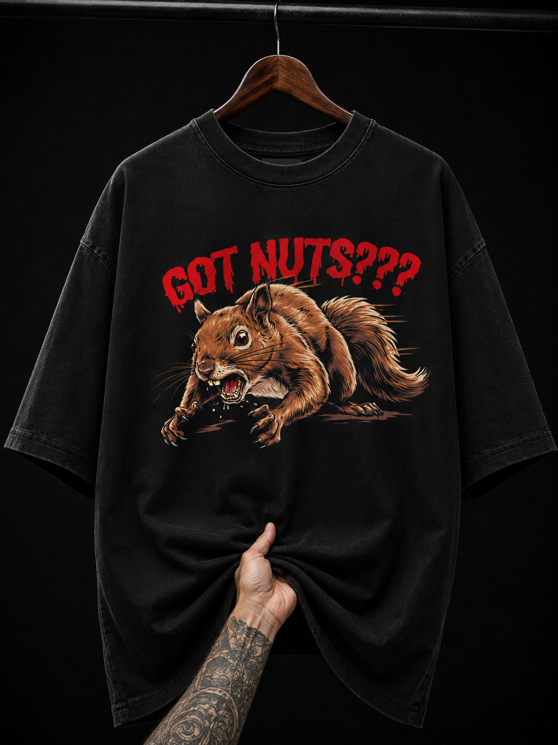 Got Nuts Funny Squirrel graphic T-shirt