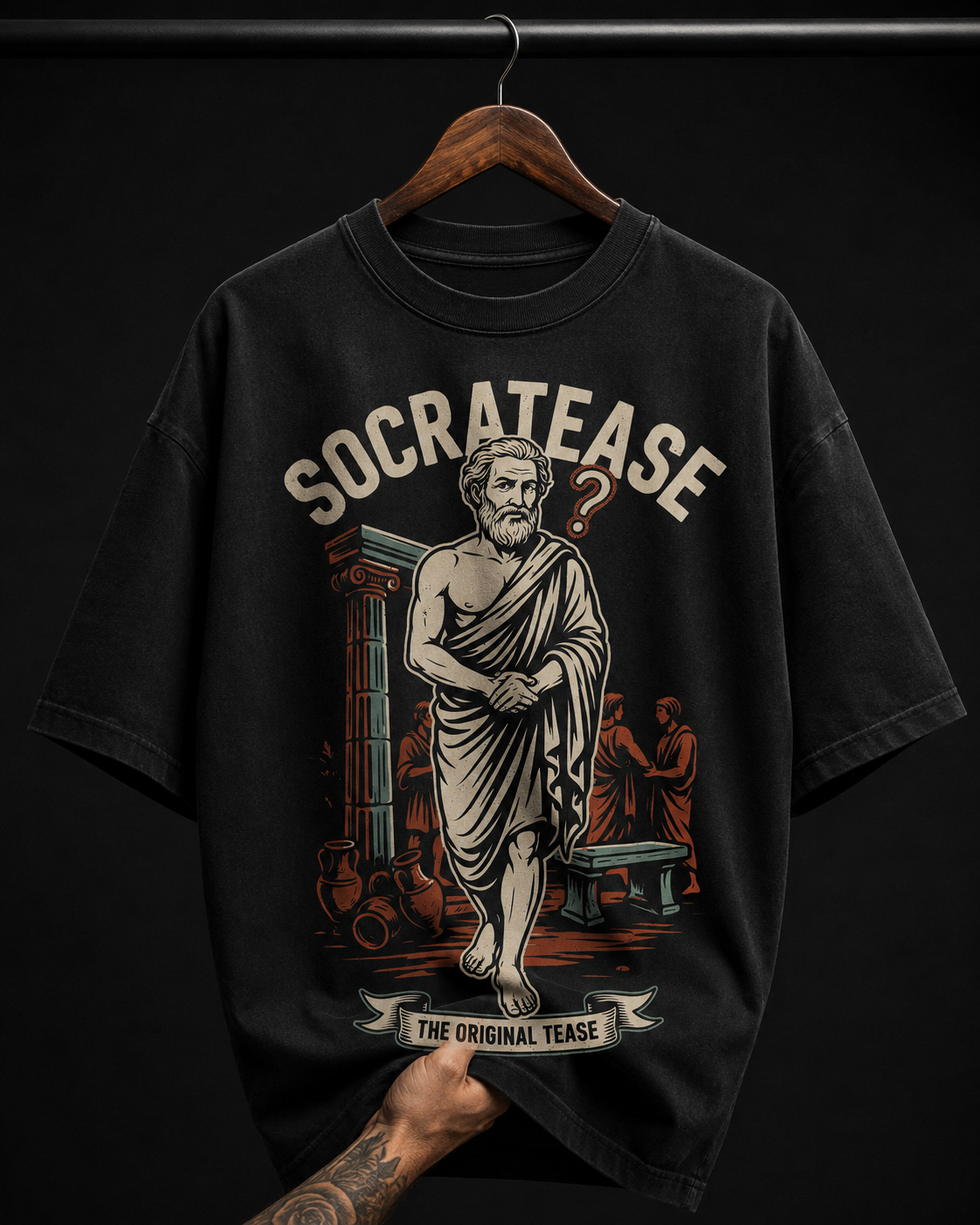 Socratease Philosophy graphic T-shirt