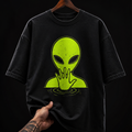 Glowing Alien Hand Ripple graphic T-shirt