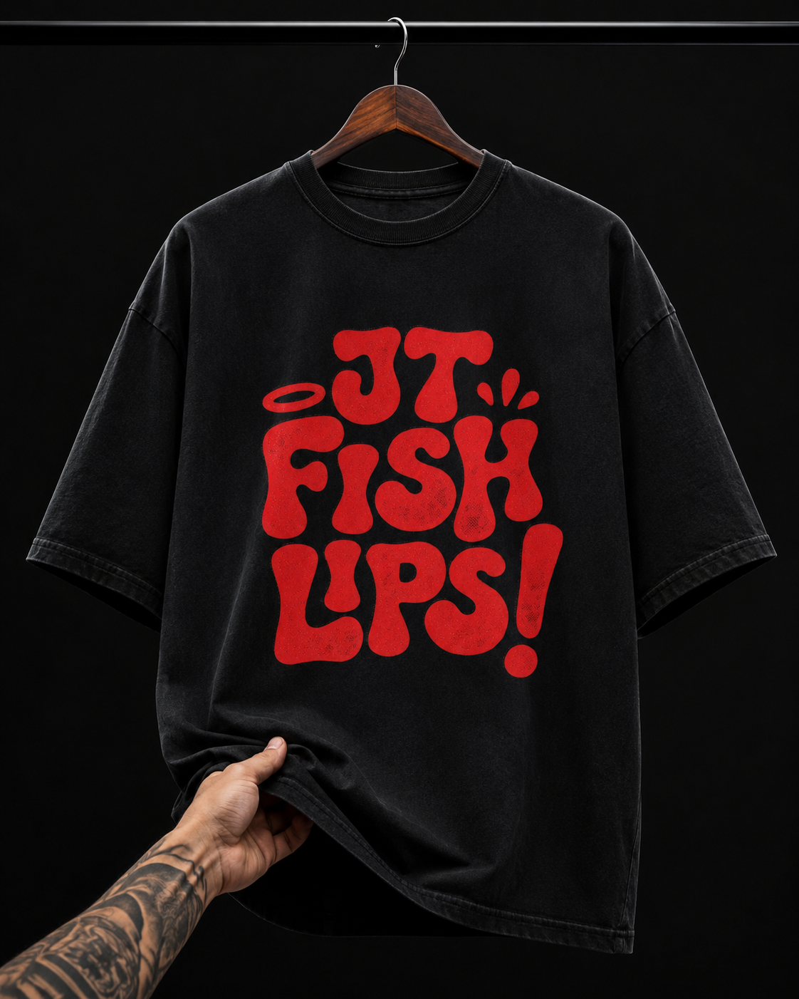 JT Fish Lips Retro graphic T-shirt