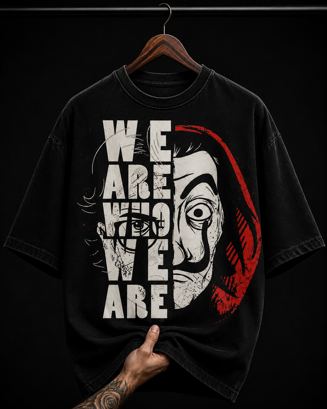 We Are Who We Are Dali Mask graphic T-shirt