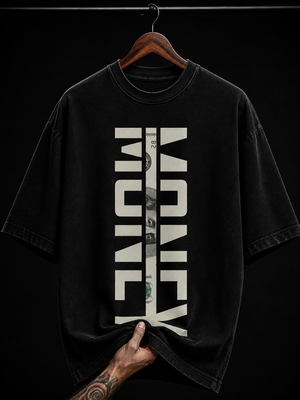 Vertical Money Typography graphic T-shirt