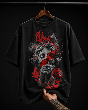 Fractured Classical Statue graphic T-shirt
