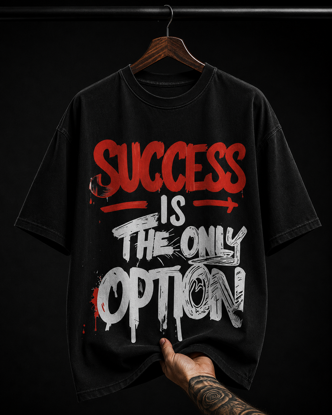 Success Is The Only Option graphic T-shirt