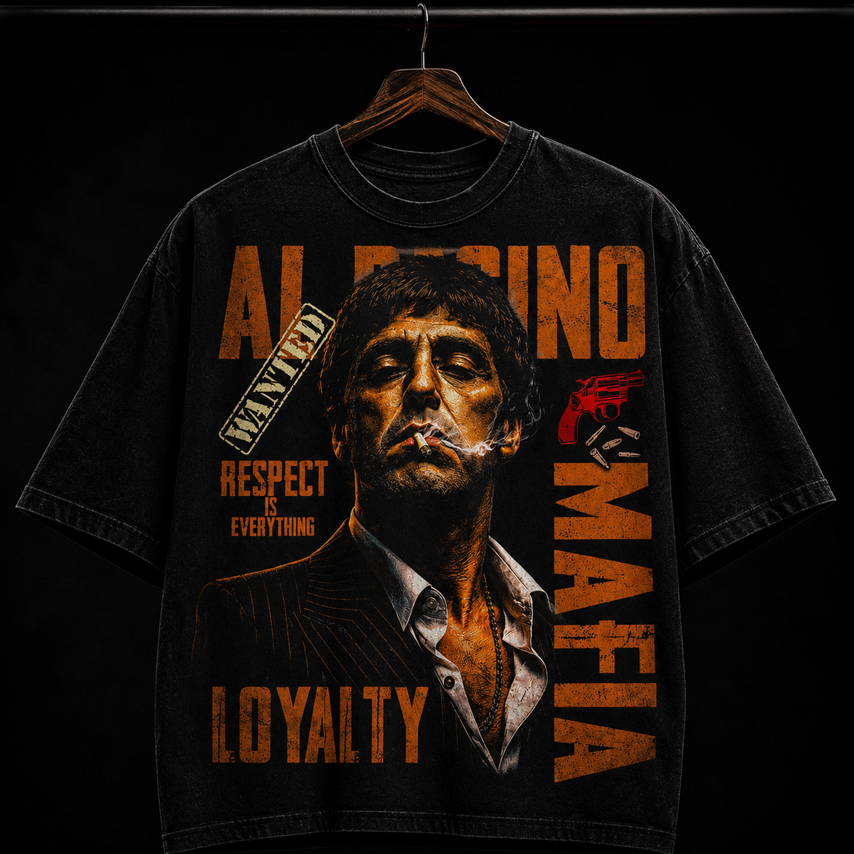 Al Pacino Mafia and Loyalty graphic T-shirt