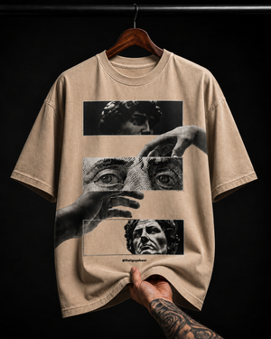 Cinematic Classical Frames and Hands graphic T-shirt