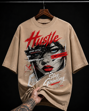 Hustle Stay Grinding graphic T-shirt