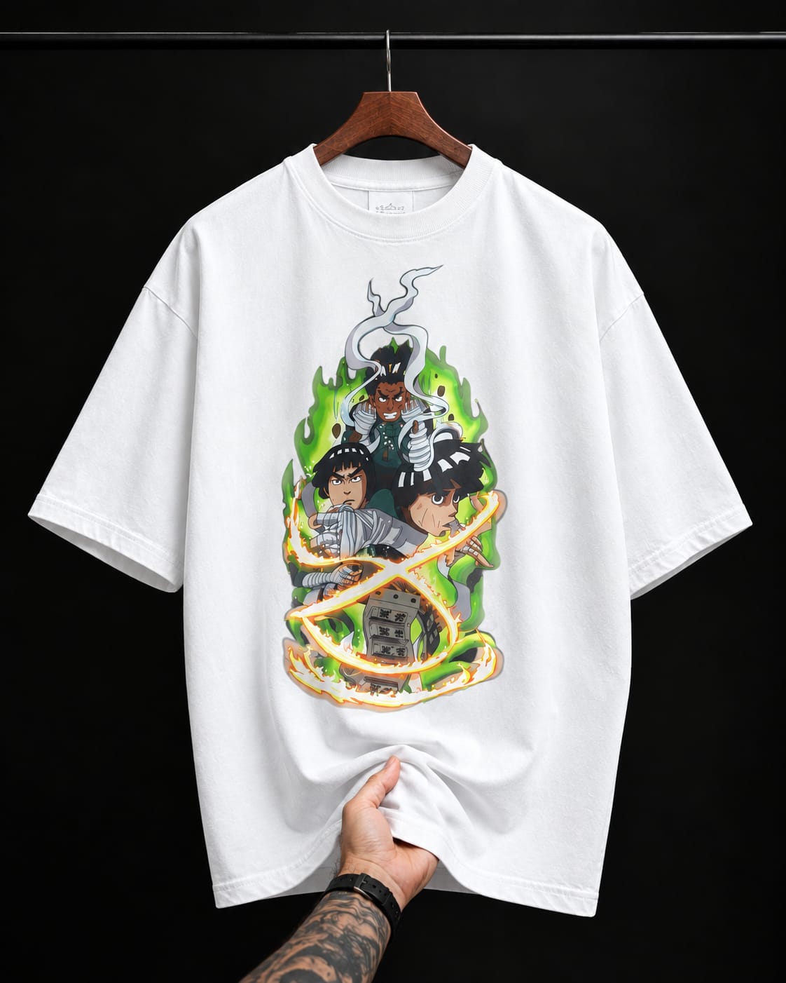 The Eight Inner Gates - Premium Oversized Anime T-Shirt (Black)