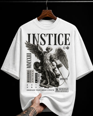Instice Angel Statue graphic T-shirt