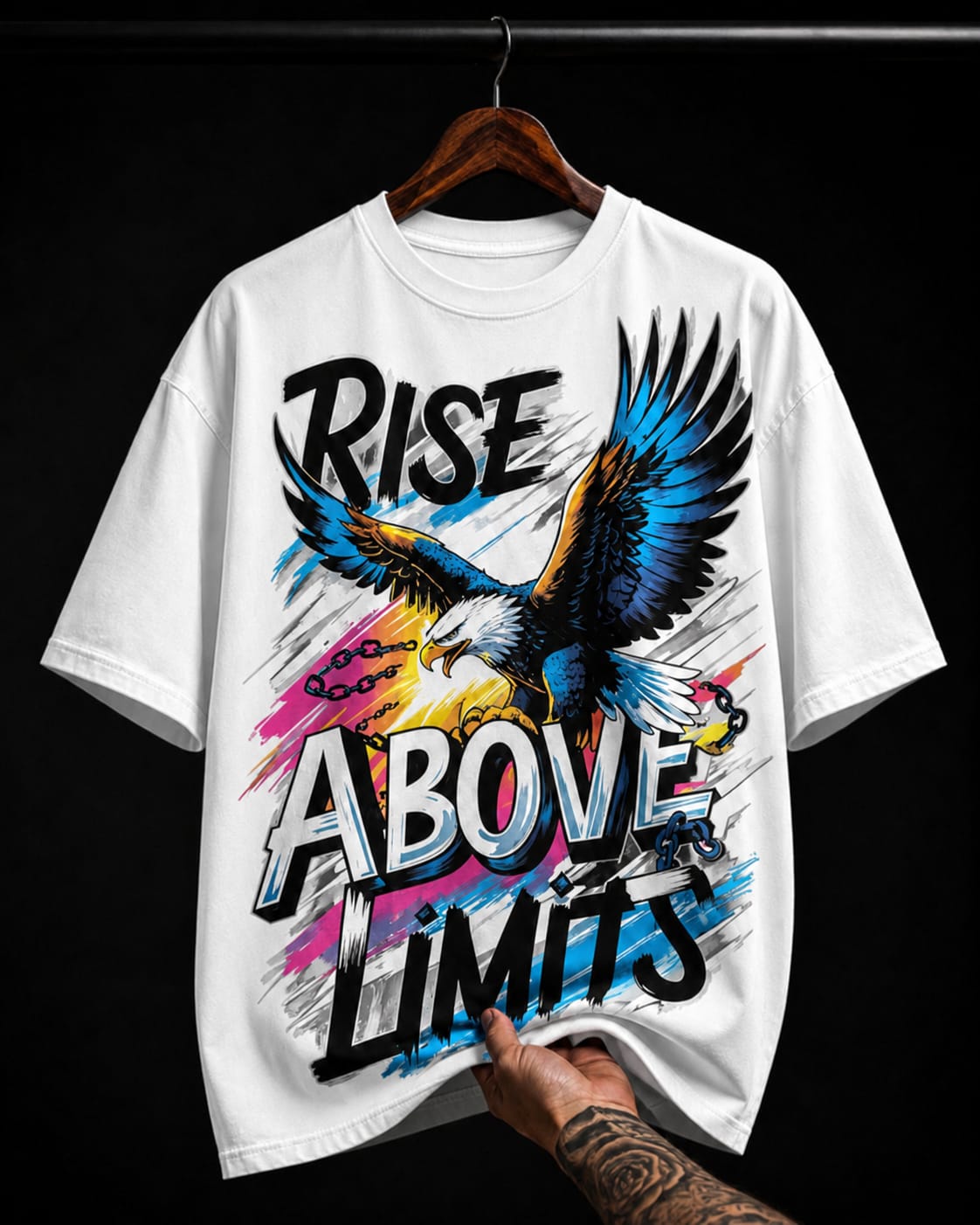 Rise Above Limits Eagle graphic T-shirt