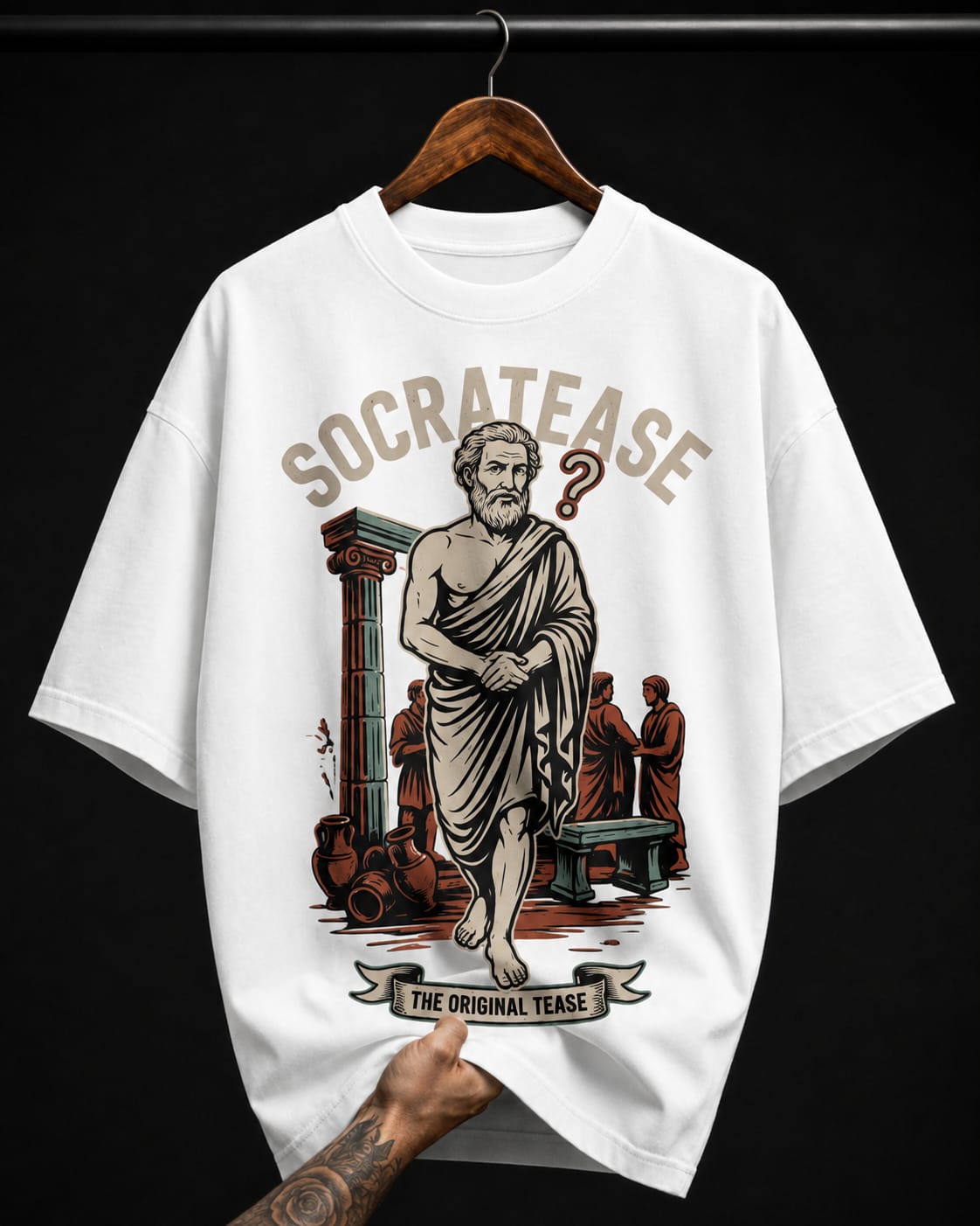Socratease Philosophy graphic T-shirt
