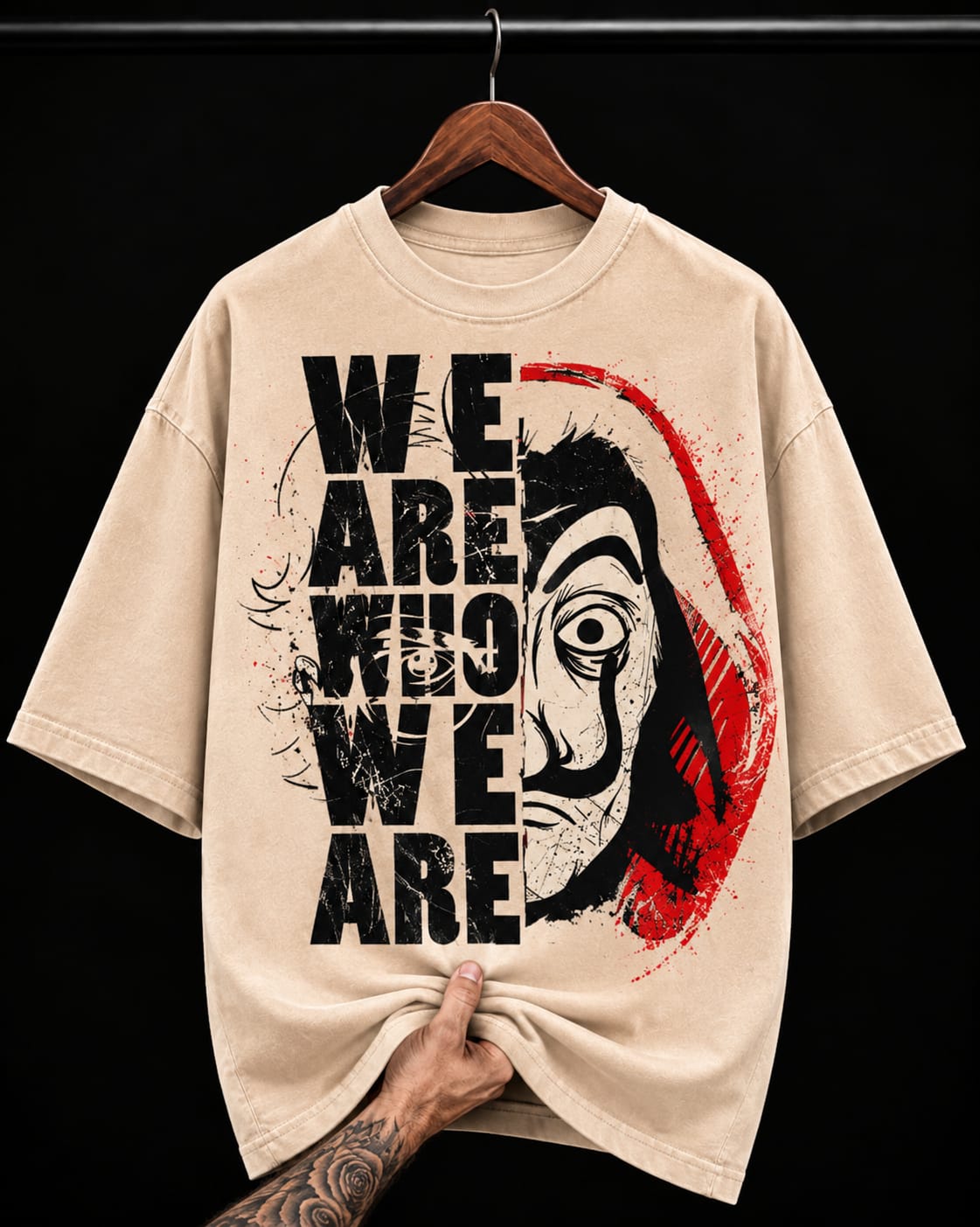 We Are Who We Are Dali Mask graphic T-shirt