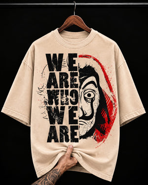 We Are Who We Are Dali Mask graphic T-shirt