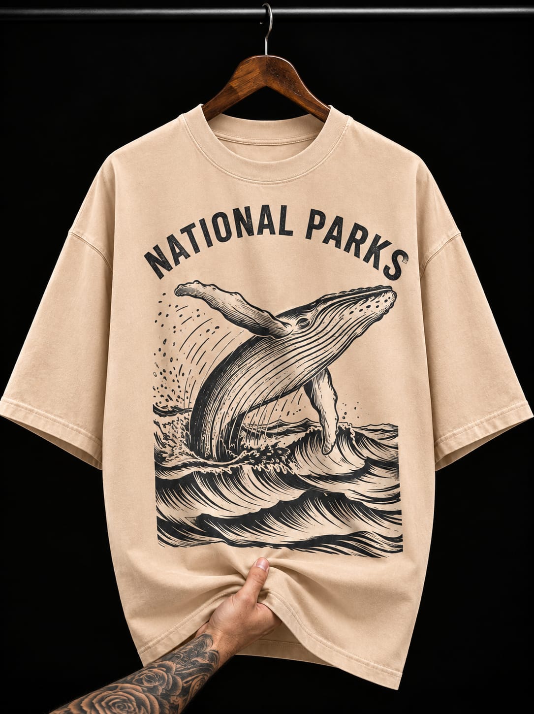 Vintage Whale National Parks graphic T-shirt