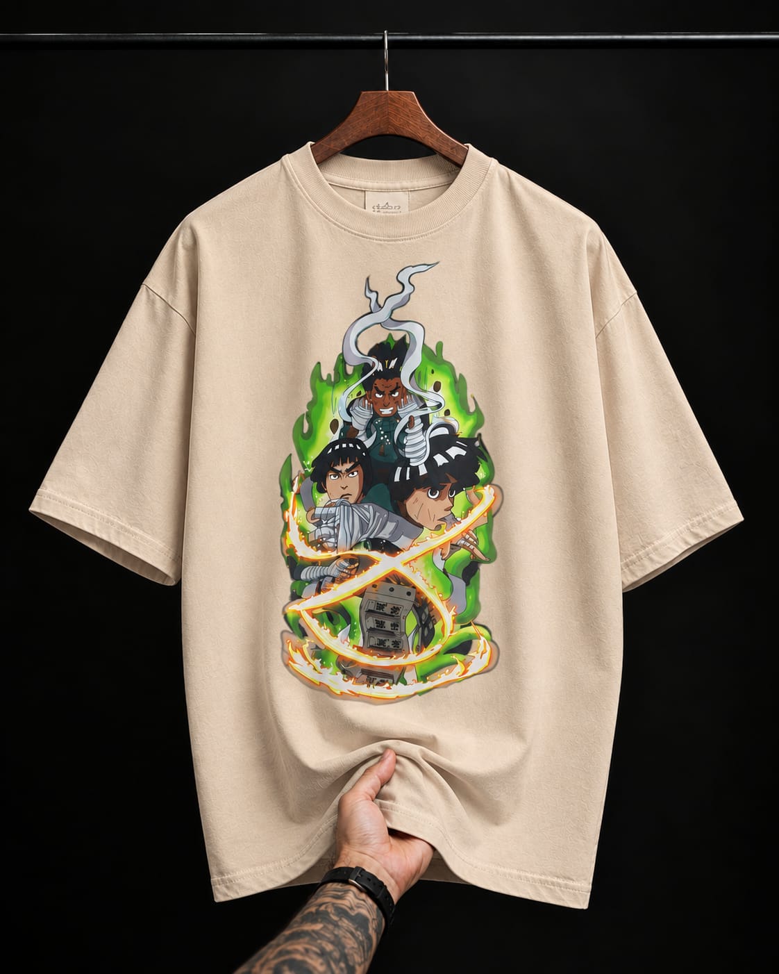 The Eight Inner Gates - Premium Oversized Anime T-Shirt (Black)