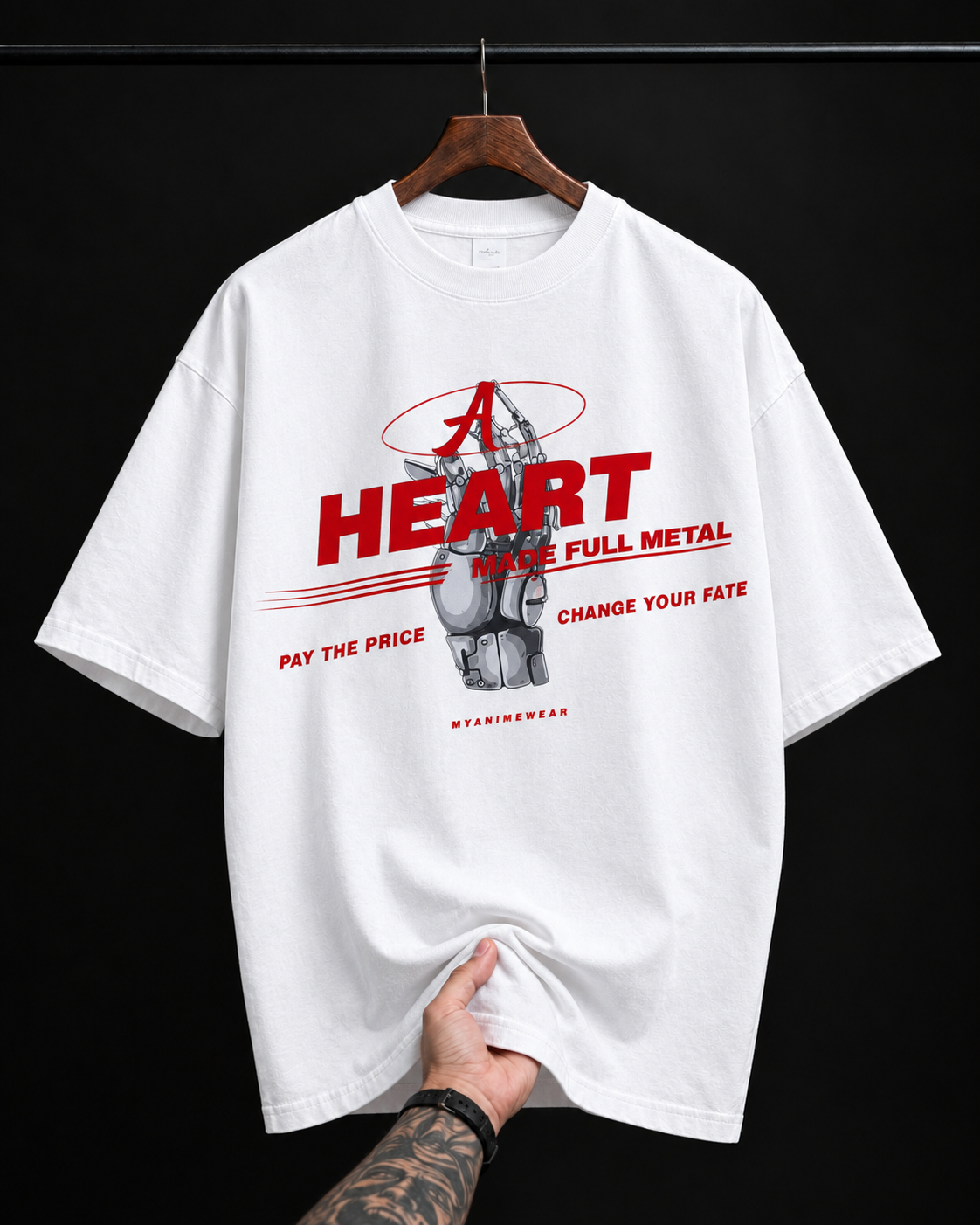 Full Metal Heart Oversized Graphic Tee
